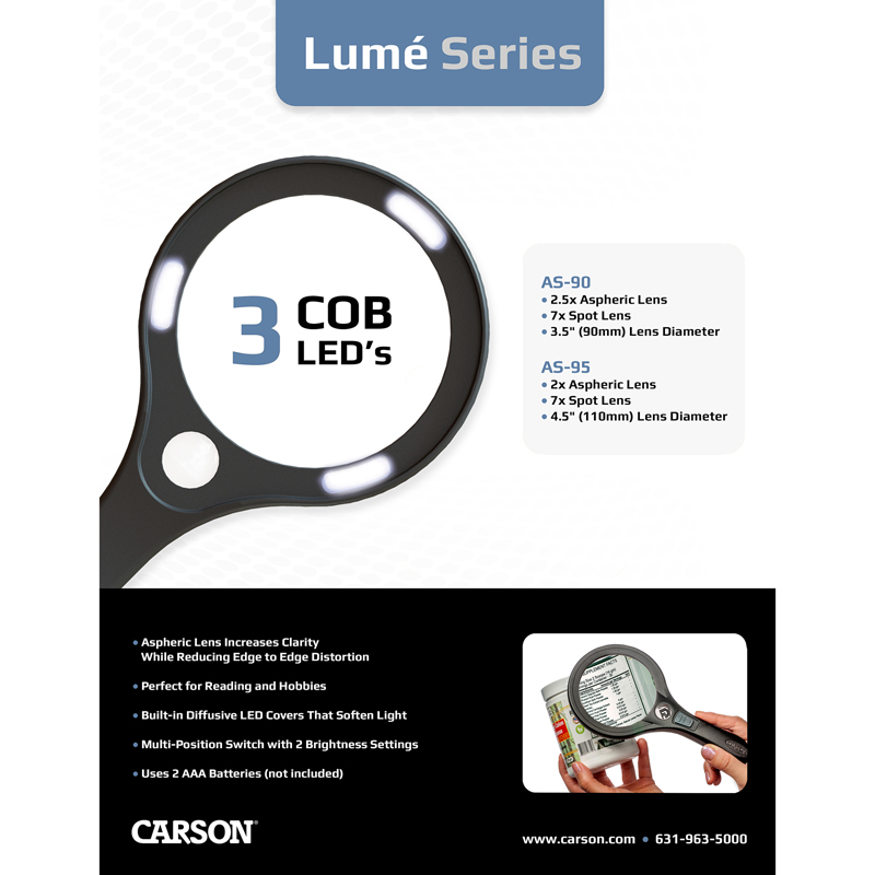 株式会社エツミ | Carson 2.5倍 COB LEDライト付きマグニファイア | Carson